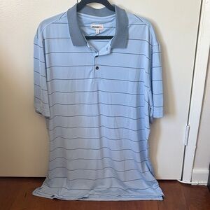 Chase54 Sky Blue Striped Polo Shirt
